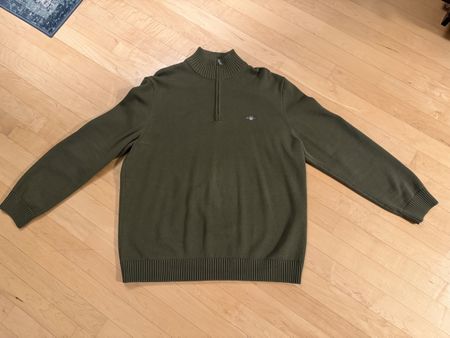 GANT Herren Zip-Pullover, Olivgrün, Gr. 2XL, Top Zustand!