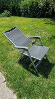 4 Gartenstühle Alu klappbar grau Sitzpolster guter Zustand