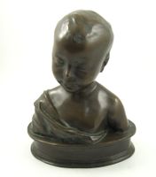 PETERMANN - Vintage Bronze Büste Knabe - Belgien - 7kg