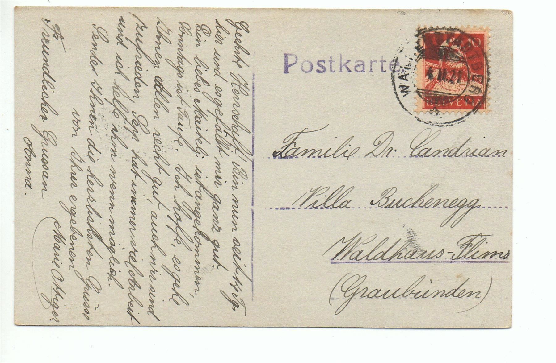 Cartes postales: WALENSTADT WALENSTADTBERG – D'occasion à Jona par philajona 1