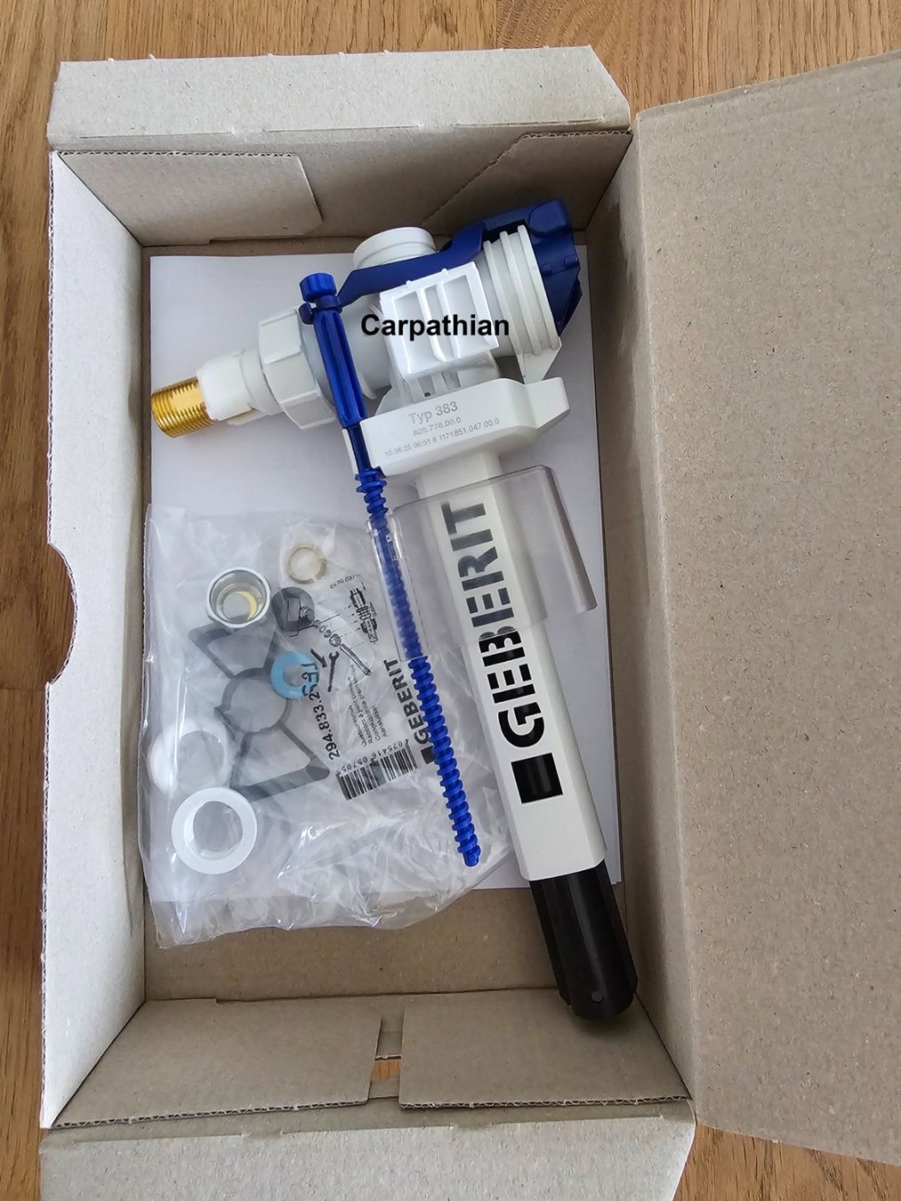 Geberit WC: Schwimmerventil/Füllventil Typ 383 Universal Geberit – Nuovo e nell'imballaggio originale da Unterlunkhofen venduto da Carpathian 1