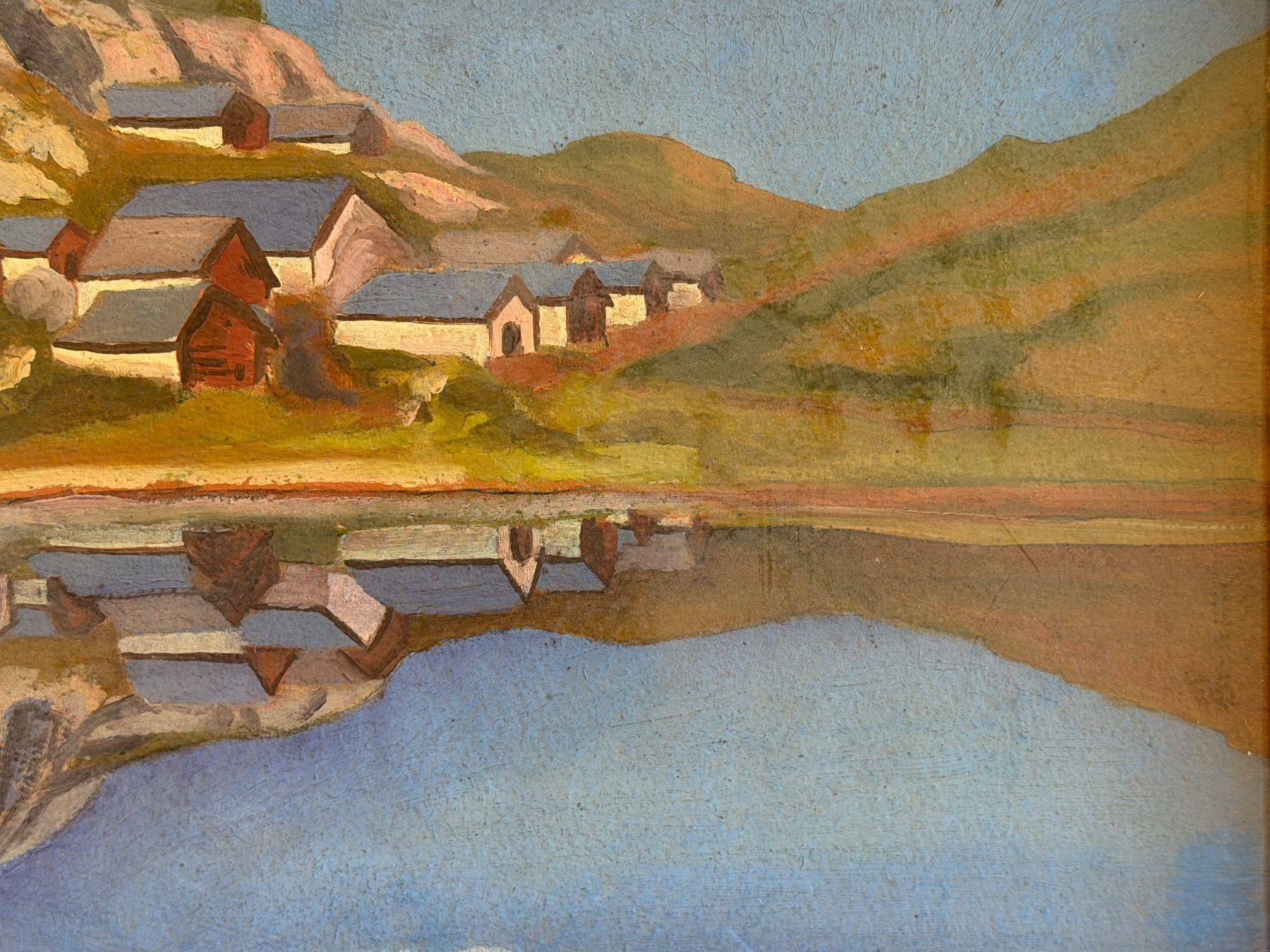 Dipinti: Vintage Ölgemälde Bergdorf Seereflexion 1926 – Usato da Basel venduto da PAUL_ART 5
