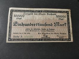 Dt. Reich 1923,  Bochum, 100'000  Mark