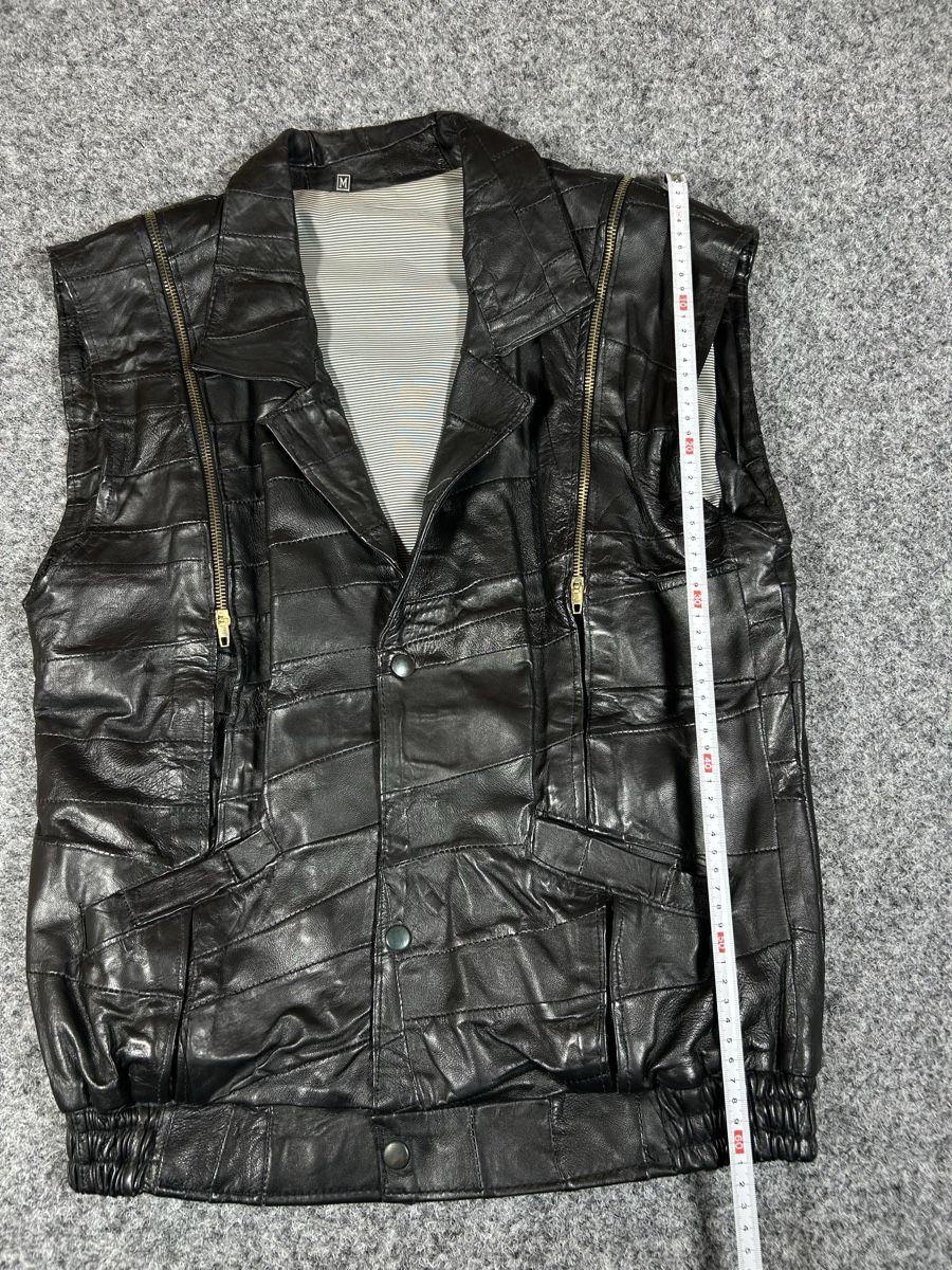 Gilets & Westen: 1990s Patchwork leather vest Medium men  – Gebraucht aus La Sagne NE von Matlasape 3