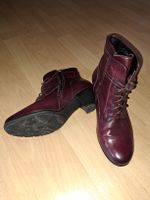 Gabor Stiefeletten Leder Gr. 38 Weinrot 