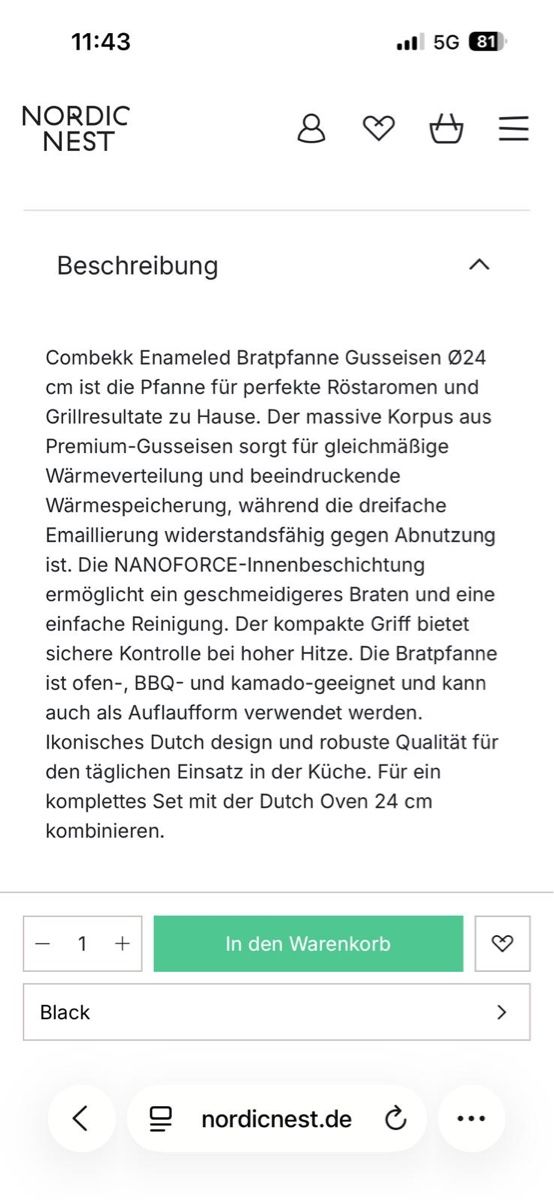 Poêles: Combekk Sous-Chef Bratpfanne 24cm d NEU – Neuf (Voir description) à Dietlikon par ciganolimao 6