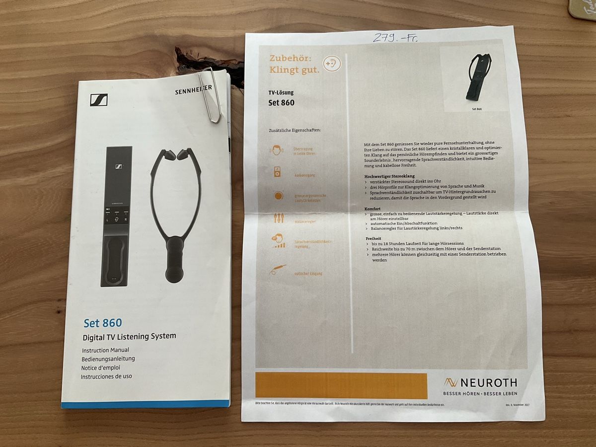 Sennheiser Cuffie: Sennheiser Set 860 Digital TV Listening System – Usato da Hersberg venduto da Pinklady130 1