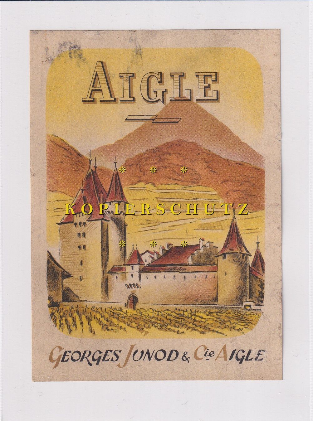 Carta: Etikette für Wein - Aigle /bd – Usato da Hombrechtikon venduto da Rudolf07