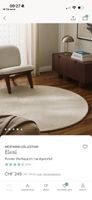 Westwing Eleni Round Wool Rug Handtufted Cream