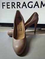 Ferragamo plateau high heels pumps nude taupe 39 🌸