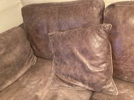 Ecksofa Leder  Taupe von Schubiger  sehr gut erhalten