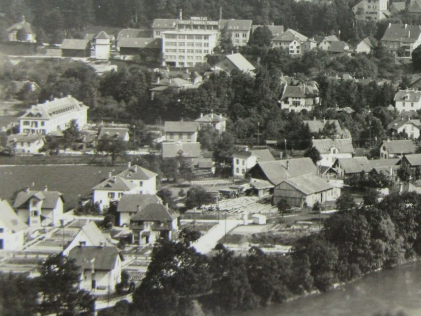 Ansichtskarten: SCHÖNENWERD SO AK 1932 LUFTBILD AGFA – Gebraucht aus Ettingen von Hausi4711 1