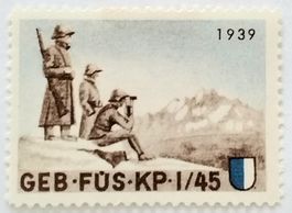 Soldatenmarke 2.WK, Gebirgs Füsilier Kp I/45, Wi Inf 348