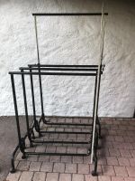 Kleiderständer Metall schwarz mit Rollen H161cm B106cm