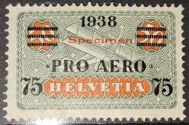 Pro Aero Specimen Briefmarke 1938 * Kat. 1500.- mit Befund