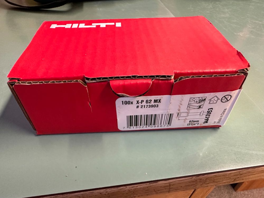 Hilti 100 Betonnagel MX 72 62 42 47 52 32 27 19 MM Dx Universalnagel Béton Ongle - Foto 9