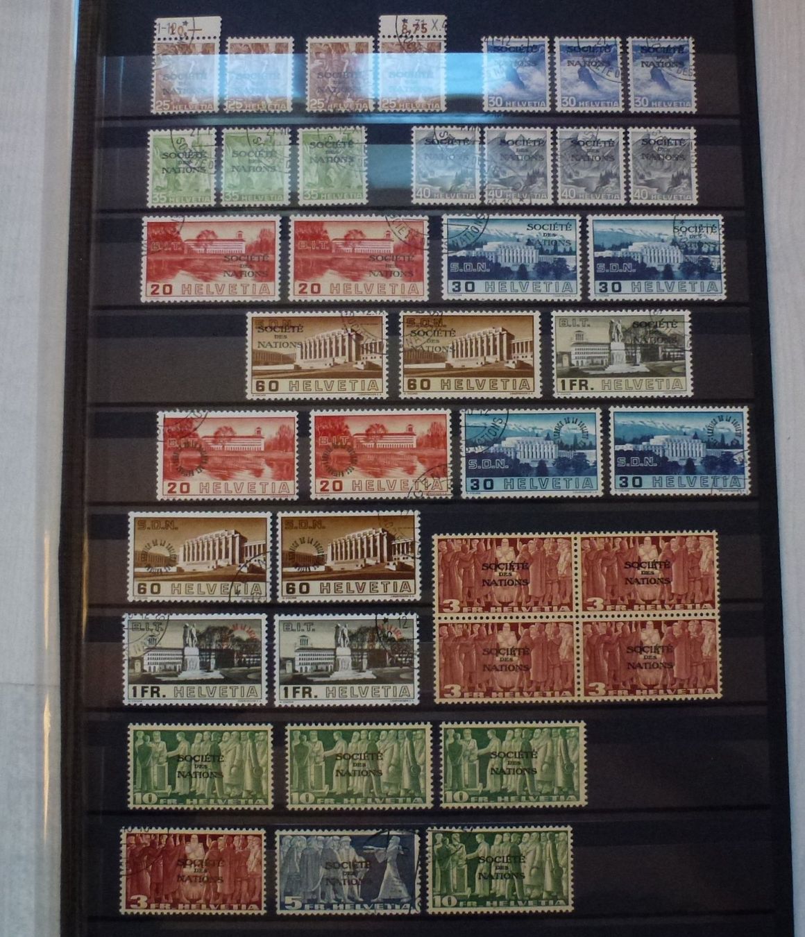 Alle Briefmarken: Posten Dienstmarken, SDN, Courrier de la Nations – Gebraucht aus Walkringen von Casablanca777 6