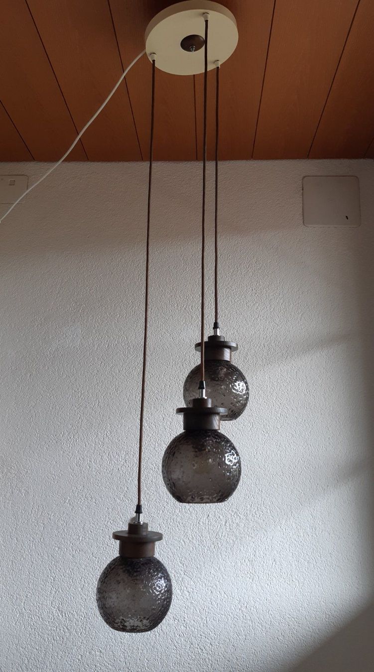 Lampen: Vintage Kugellampe 70er – Gebraucht aus Bévilard von Orscha 1