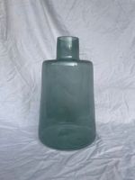 Vintage Glas Vase, Petrol, für den Frühlingsstrauss!
