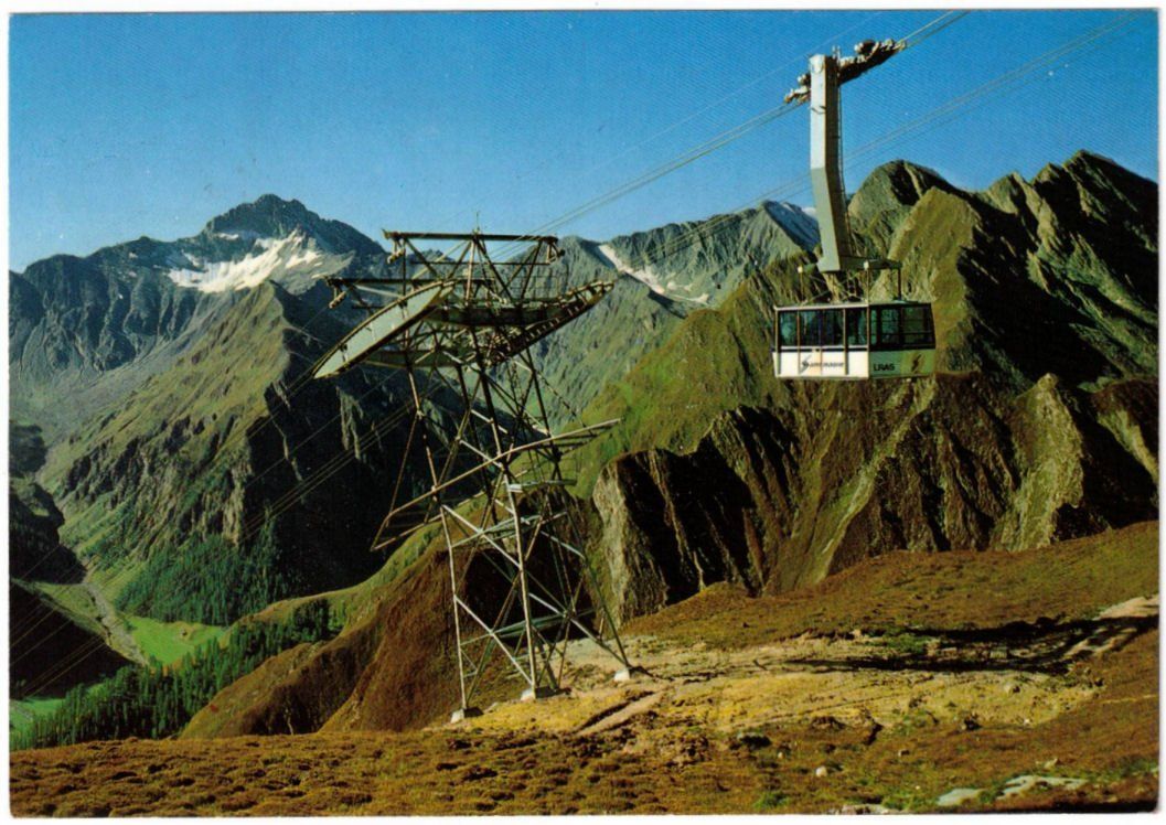 Cartoline postali: Samnaun - Luftseilbahn Ravalsch--Alp Trida – Usato da Binningen venduto da Mountainrider