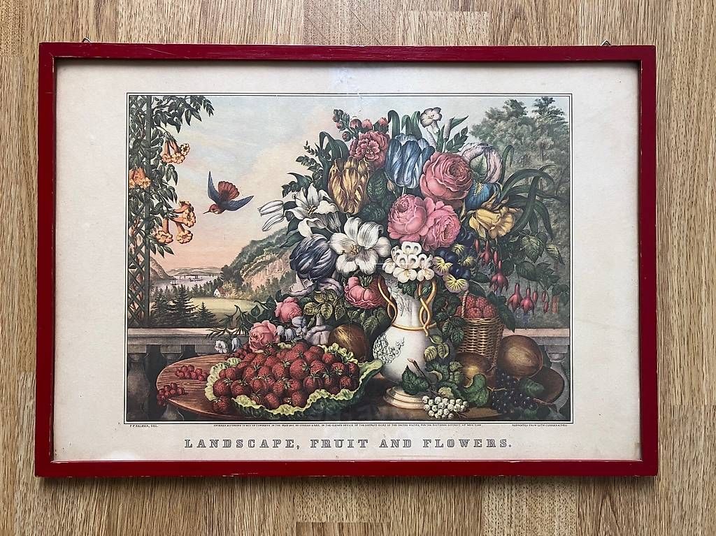 Wandtafeln: Tableau décoratif Landscape, Fruit and Flowers – Gebraucht aus Yverdon-les-Bains von rapver