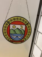 Wappen Granichen Glasmalerei Deko Schweiz Vintage