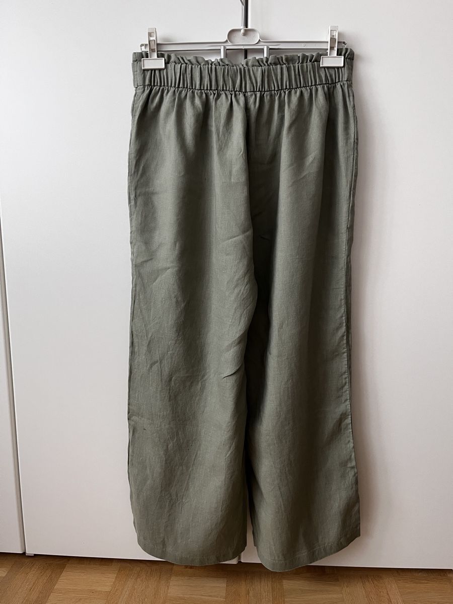 Esprit Pantaloni: Esprit Leinenhose Grösse 38 olive neuwertig – Usato da Zürich venduto da Kleanthy 1