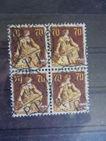 Briefmarken Block sitzende Helvetia braun