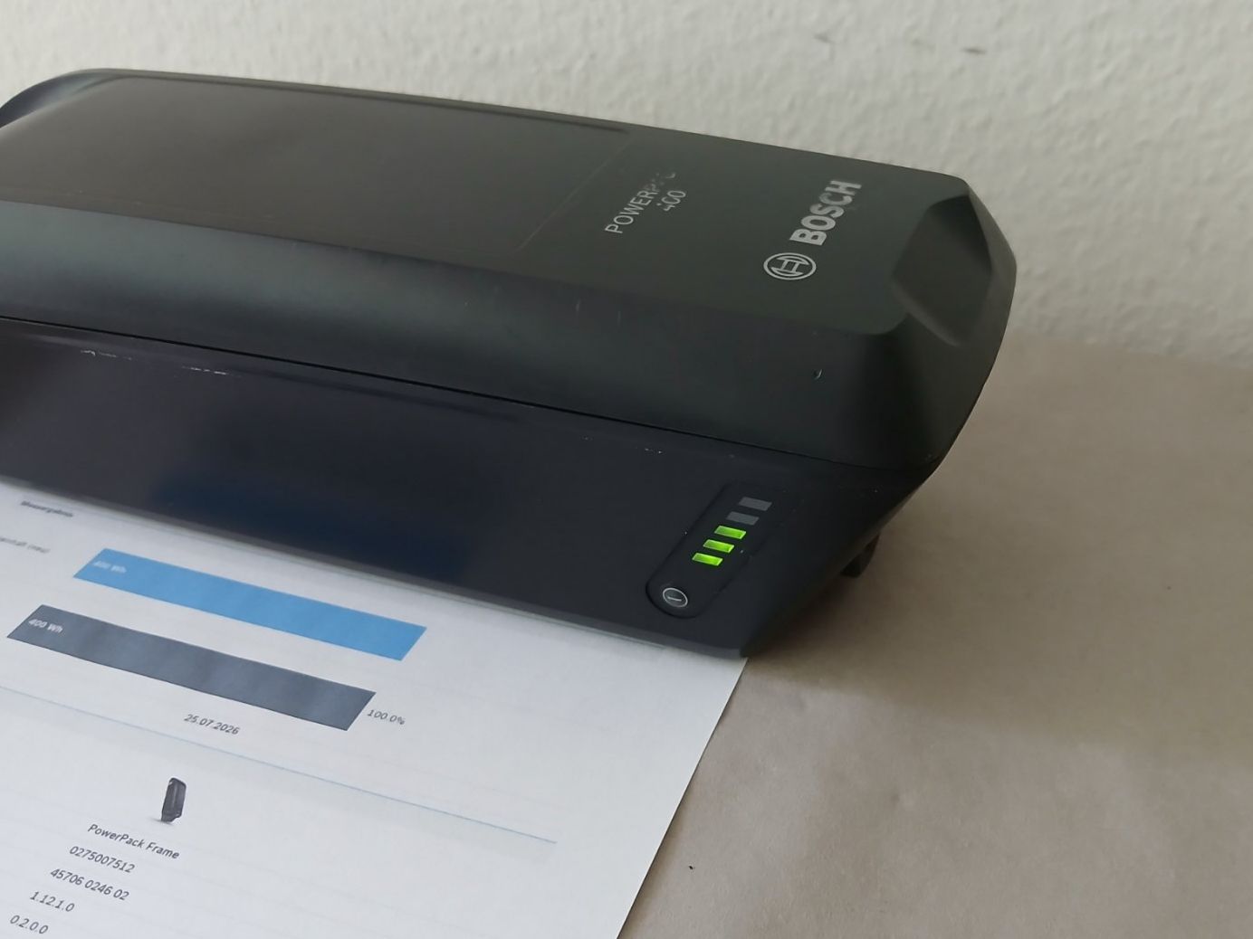 Bosch Akkus: Bosch Powerpack 400 mit 400Wh 100% / inklusive Messbericht – Gebraucht aus Winterthur von .-thx-. 1