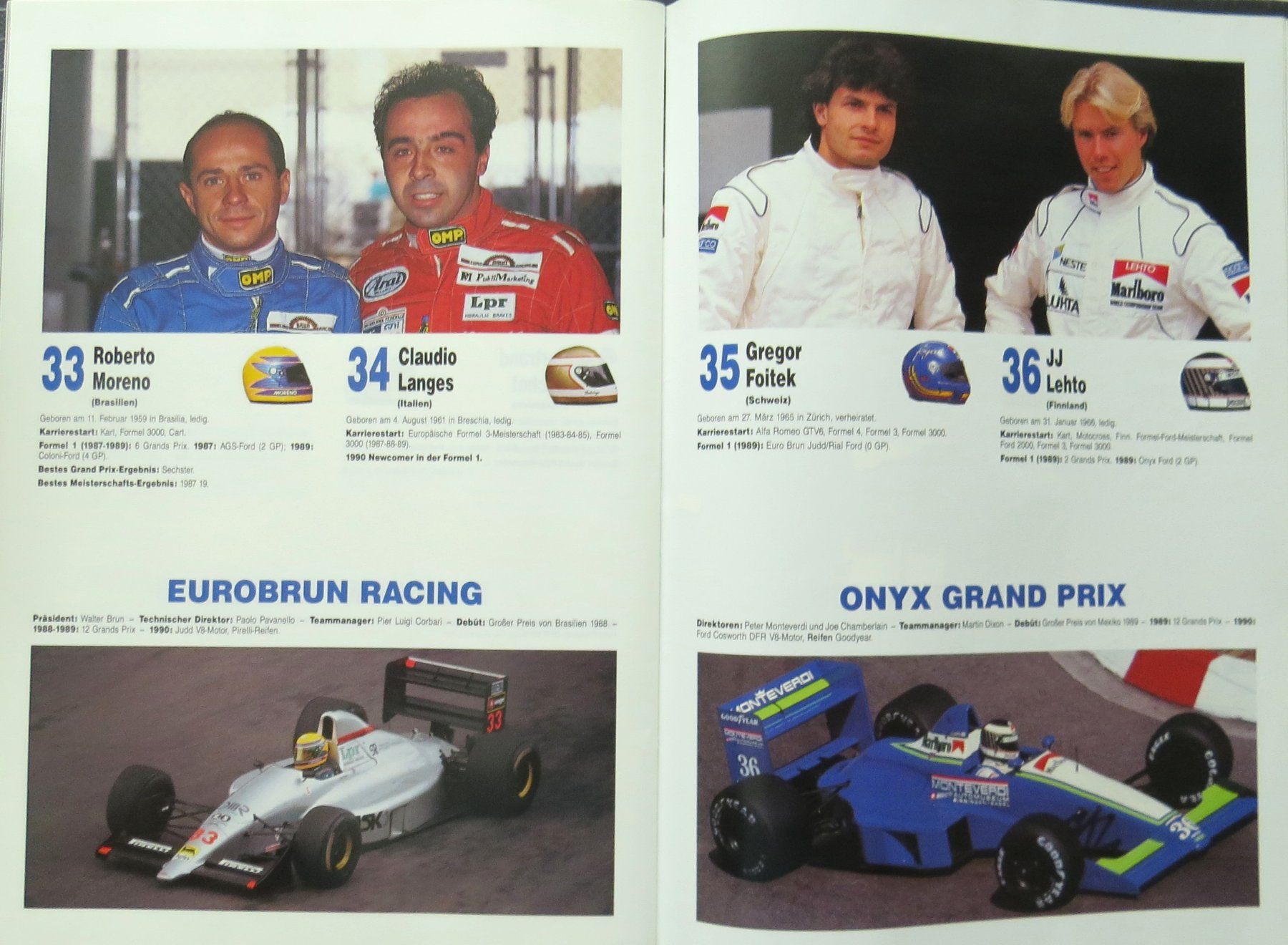 Documenti: Programm Formel 1 in Hockenheim von 1990 – Usato da Ettingen venduto da campione_1 2