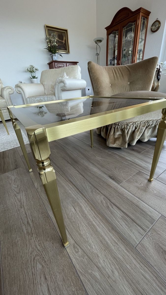 Tavoli: Tisch Messing Glas 60x60 – Usato da Wettswil venduto da MoeLu 5