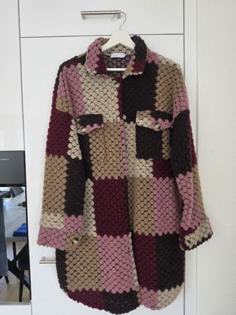 Patchwork-Wolljacke / Statement-Jacke