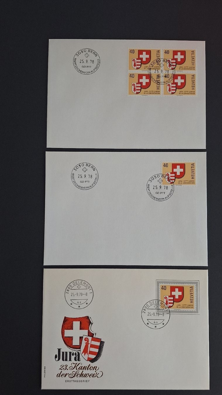 Tutti i francobolli: 3×FDC Jura – Nuovo (secondo la descrizione) da Pratteln venduto da walti-6060