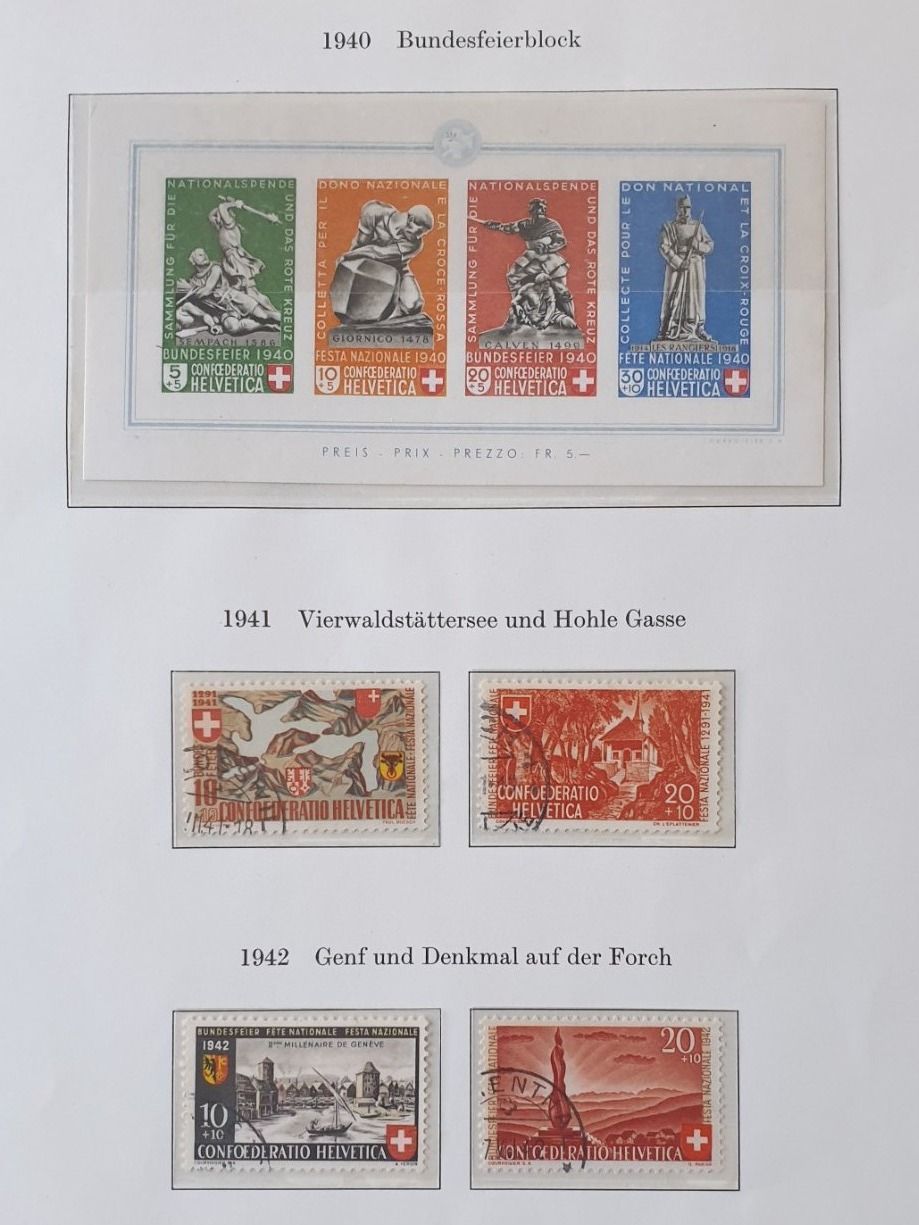 Alle Briefmarken: (481) Pro Patria Sammlung 1938 - 1964 – Gebraucht aus Schwarzhäusern von Inot3 1