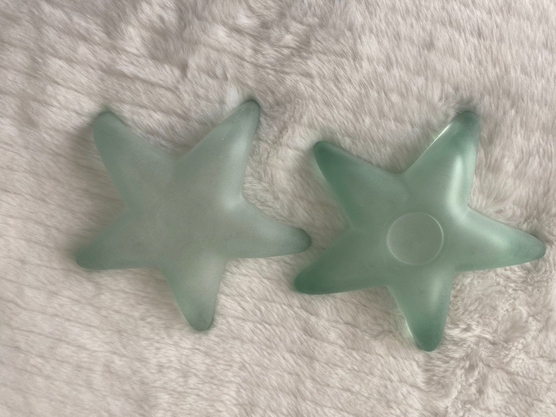 Servierplatten: Apéroschalen - Sterne aus Milchglas - 2 Stück – Gebraucht aus Unterterzen von Regenbogen88 3