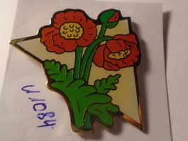 1 Pin mit Blumenmotiv (U1084)