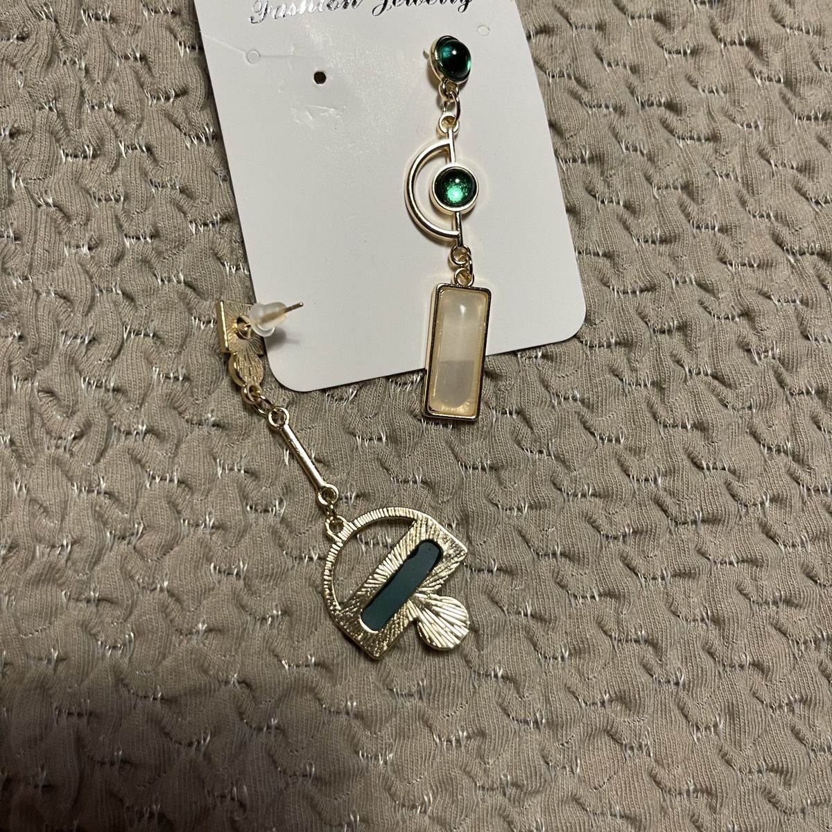 Boucles d'oreille: Orecchini pendenti geometrici verde smeraldo – Neuf avec emballage d'origine à Gordevio par LanaZimm 8