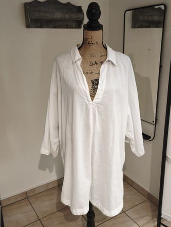 H&M Leinenhemd Weiss Grösse L guter Zustand