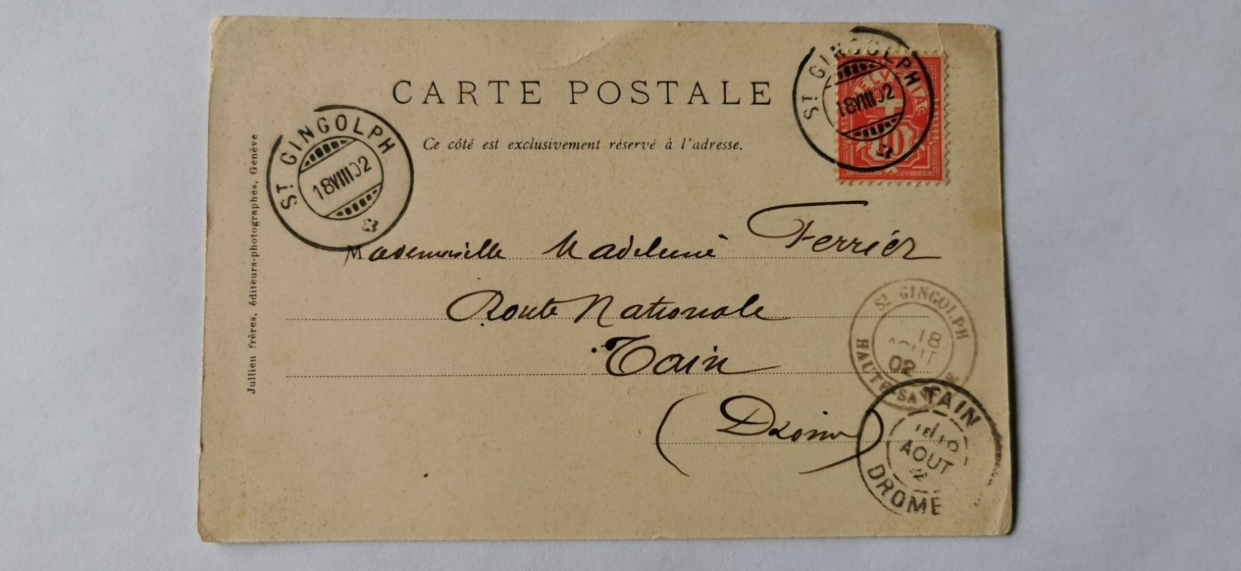 Tous les timbres: Postkarte 1902 – D'occasion à Aadorf par Chnorli-Furz