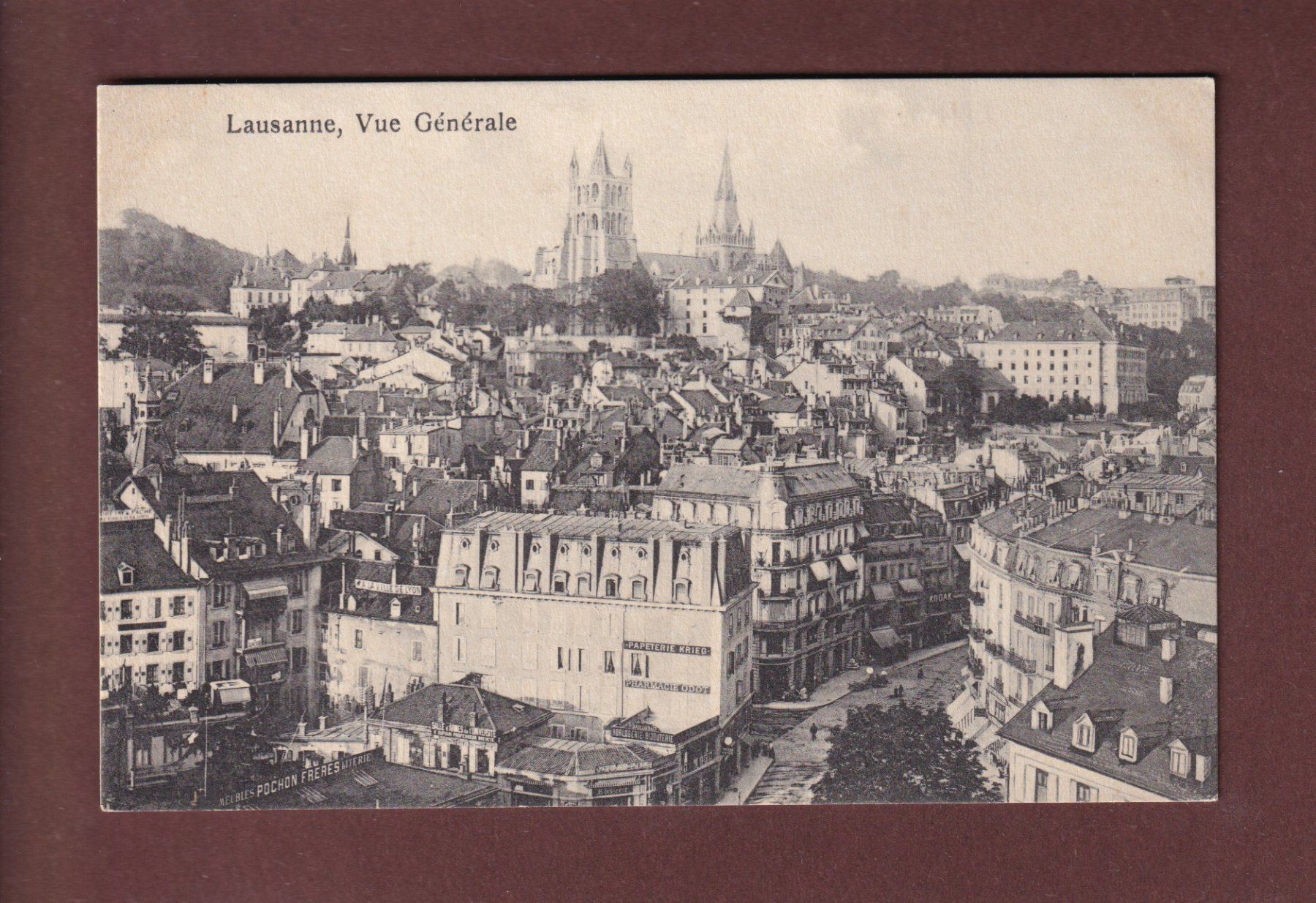 Cartoline postali: LAUSANNE - Rue Centrale – Usato da Pully venduto da nicecards