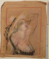 Rolf Seilaz Original Akt, Kollege Alberto Giacometti Pastell