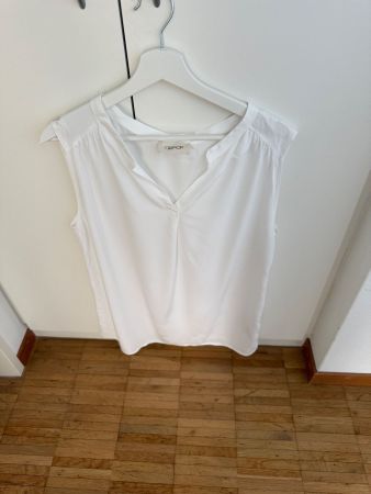 Bluse o. Aermel weiss von CARTOON Gr. 38