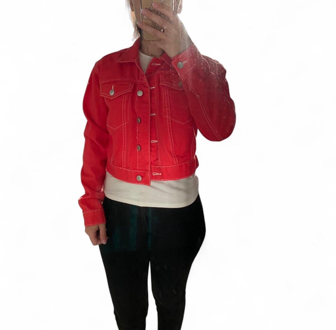 Giacche: Rote Denim Jeansjacke – Usato da Lyss venduto da DeaDiLuna 1