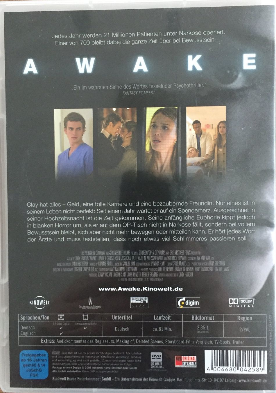 Tutti i DVDs: DVD  -  Awake – Usato da Leimbach TG venduto da easydiver87 1
