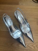 Mango Slingpumps Silber Gr. 38 - Top Zustand für den Sommer!