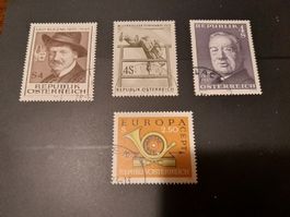 Autriche: Lot de 4 timbres rares et anciens, collection!