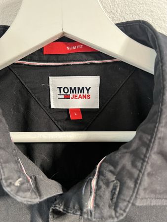 Tommy Hilfiger Herren Hemd, Schwarz, Grösse L, Top!