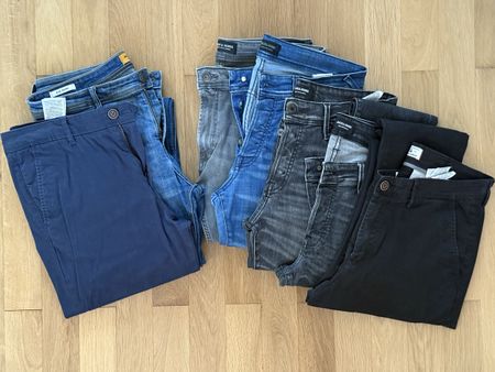 5x Jack & Jones Jeans + 2x Chinos (5x 33x34, 34x36, 33x32)
