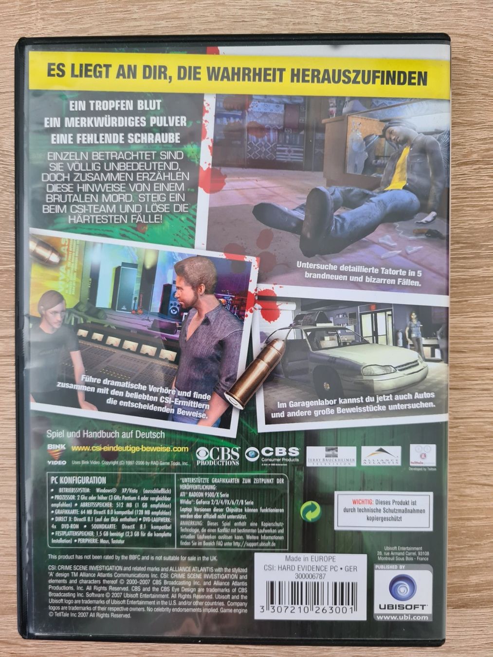 Giochi: CSI: Eindeutige Beweise (German Cover) - PC – Usato da Carouge GE venduto da Gasco 1