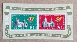1397) 1955 Sonderblock Lausanne postfrisch Kt 110